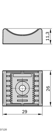 Boucle plate de porte-câbles