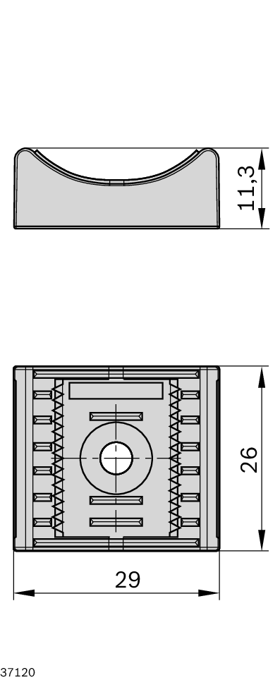 Boucle plate de porte-câbles