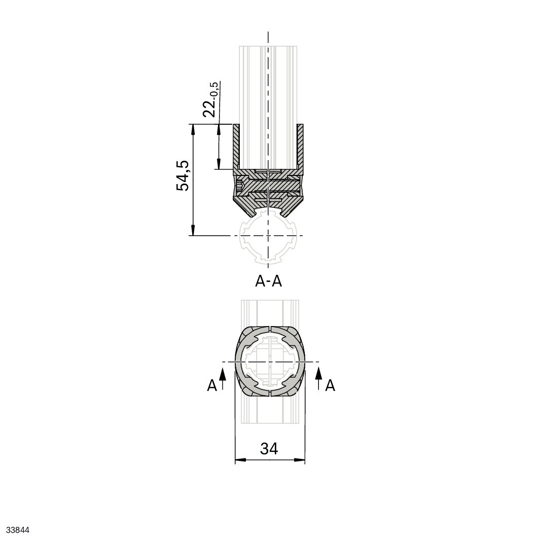 Raccord de connexion 90° D28L