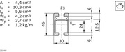 Rail profilé 30x45C