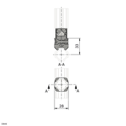 Raccord de connexion D28L 90° intérieur