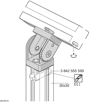 Articulation 180° sans entretoise