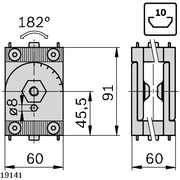 Articulation 180° sans entretoise
