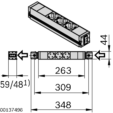 Réglette de prises 3S F