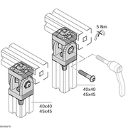 Articulation 180° sans entretoise