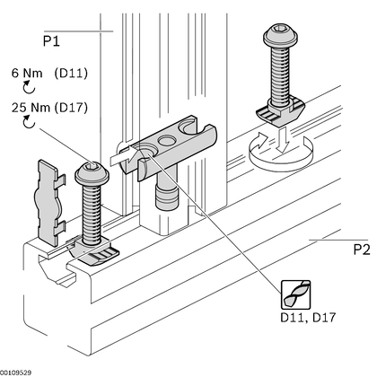 Jonction à boulons D11x30