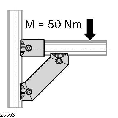 Étai D28L 45°