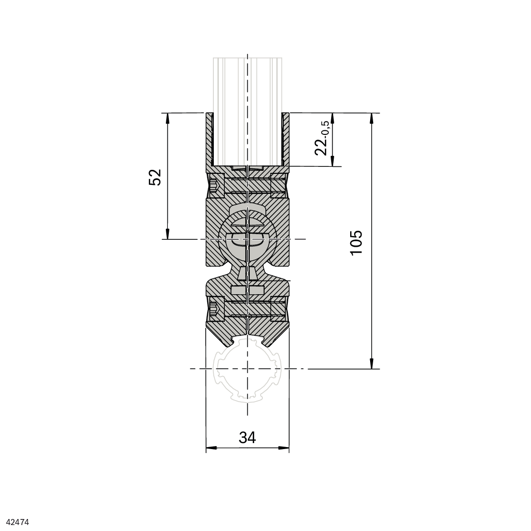 Raccord de connexion 0°-90°