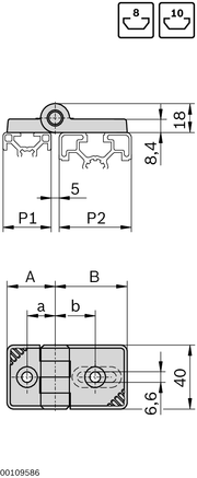 Charnière en plastique