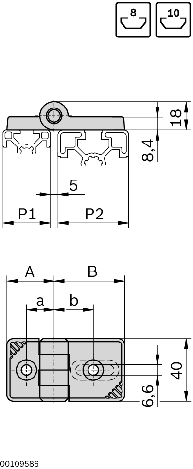 Charnière en plastique