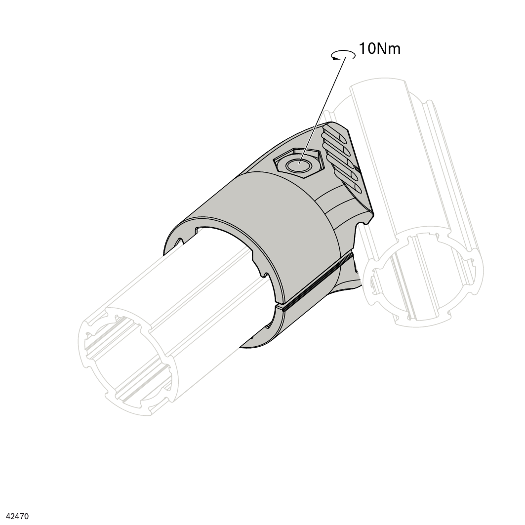 Raccord de connexion 45° D28L