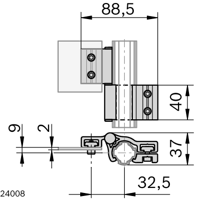 Charnière D28L