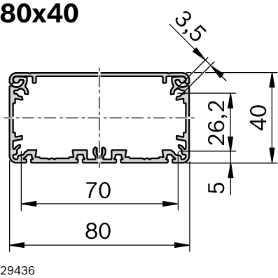 Goulotte 80x40 AL
