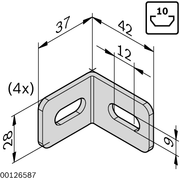 Jeu d’équerres de fixation M8 P60-40