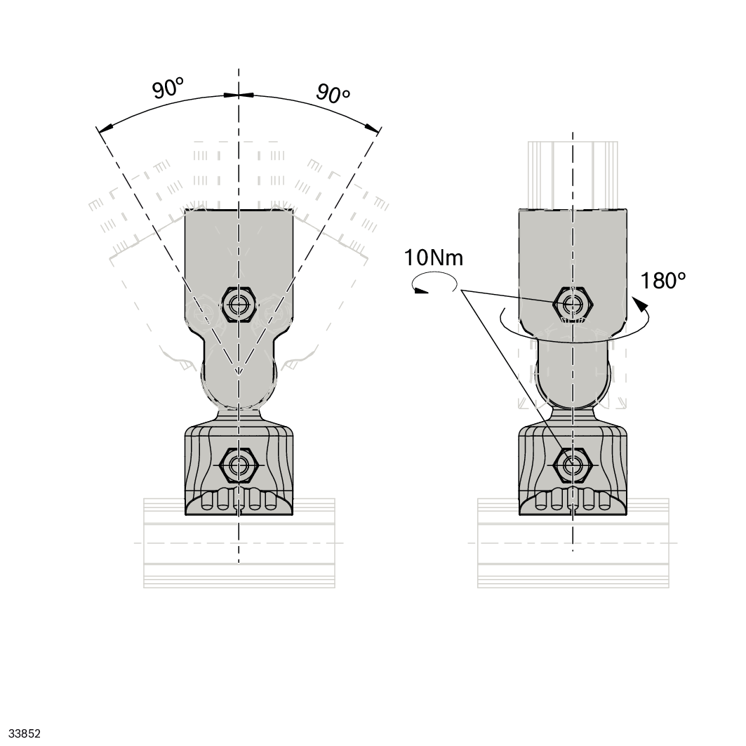 Raccord de connexion 0°-90°