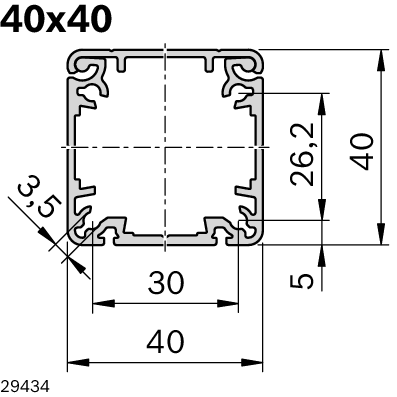 Goulotte 40x40 AL