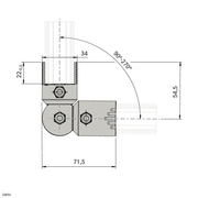 Cornière d’angle D28L 90°-270° 15°