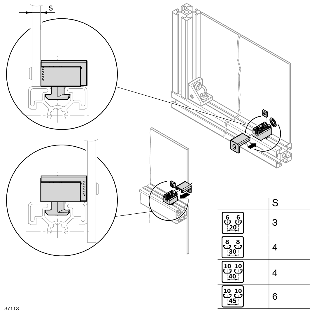 Bloc Variofix S 30x30