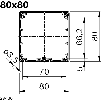 Goulotte 80x80 AL