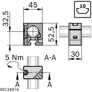 Adaptateur rainure 10/30