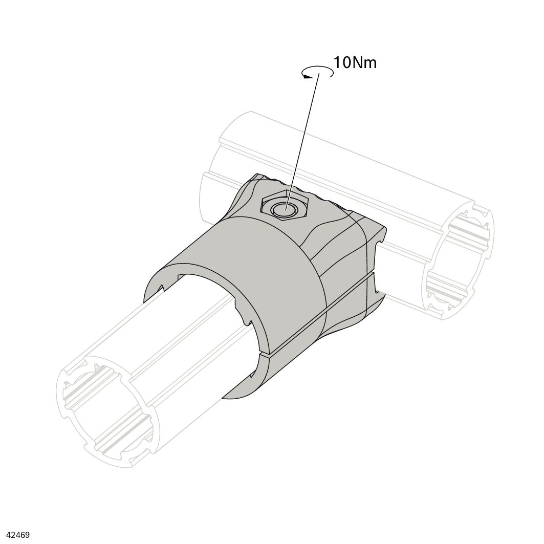 Raccord de connexion 90° D28L
