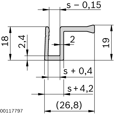 Profile Poignee De Porte 5mm AL