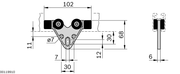 Chariot pour rail profilé 30x45C
