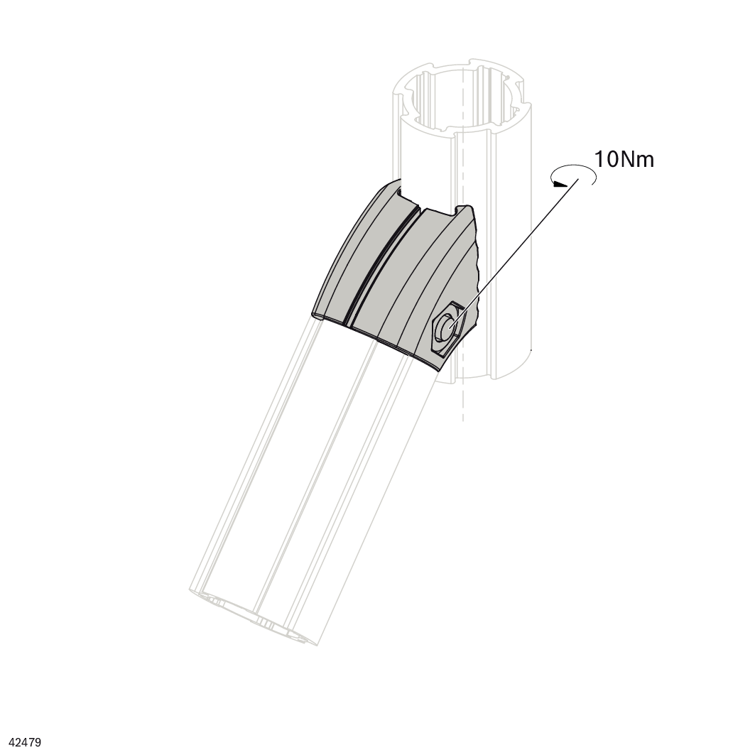 Raccord de connexion D28L 45° intérieur