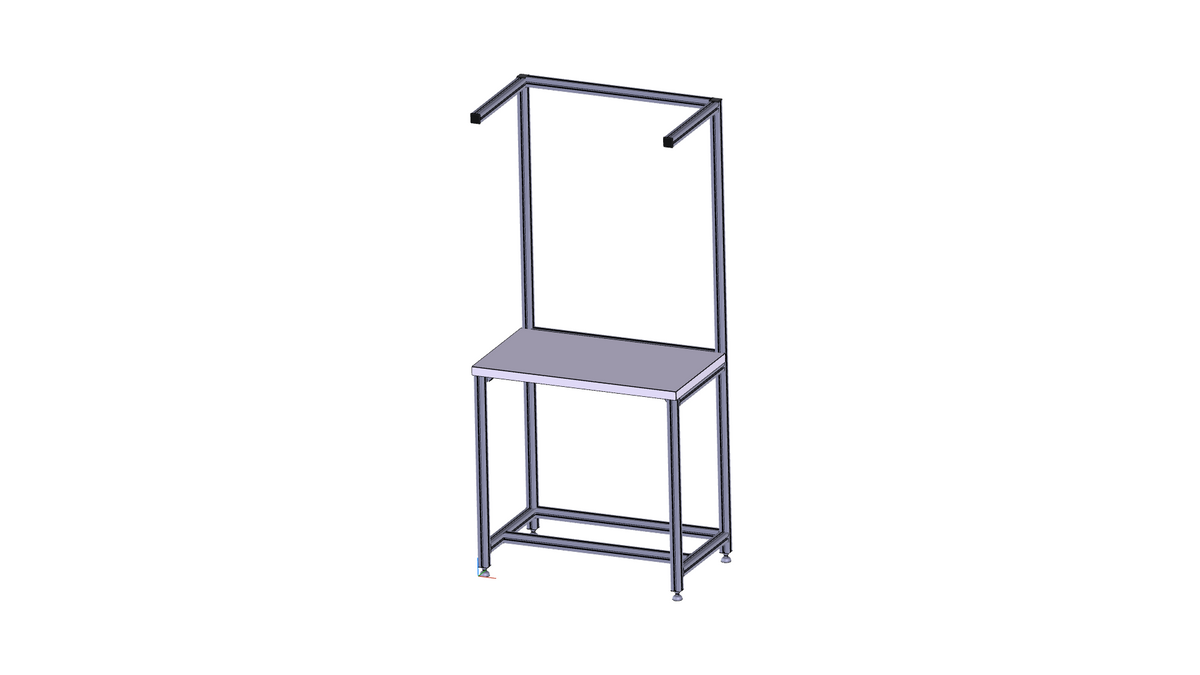 Poste de travail fixe avec console, largeur variable