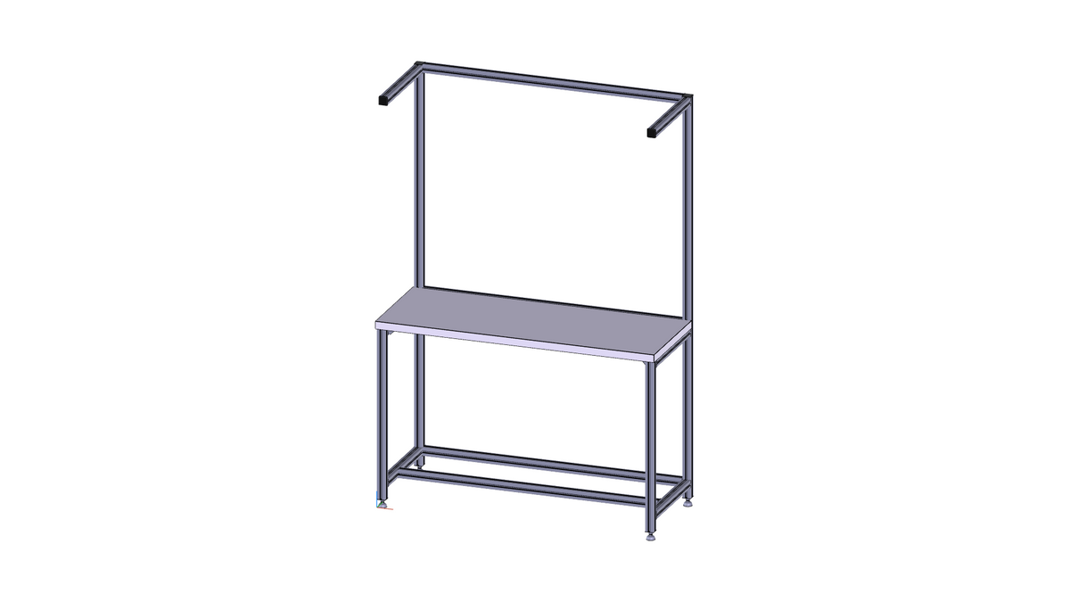 Poste de travail fixe avec console, largeur variable